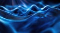 Abstract blue digital wave flowing network background Royalty Free Stock Photo