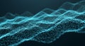 Abstract Blue Digital Wave Form Made of Particles image photo Royalty Free Stock Photo