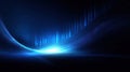 Abstract Blue Digital Wave Technology Background Royalty Free Stock Photo