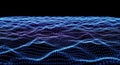 Abstract blue digital waveform pattern with dark background Royalty Free Stock Photo