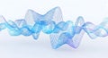 Abstract Blue Digital Waveform on White Background for Technology and Data Visualization Royalty Free Stock Photo