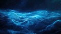 Abstract blue digital waves flowing under starry sky Royalty Free Stock Photo