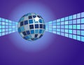 Abstract Blue Disco Ball Background Royalty Free Stock Photo