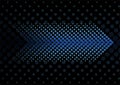 Abstract blue dotted arrow geometric tech background Royalty Free Stock Photo