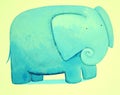 Abstract blue elephant