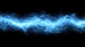 Blue Plasma Energy Stream on Black Background Royalty Free Stock Photo