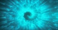Abstract blue energy magical glowing spiral swirl tunnel Royalty Free Stock Photo