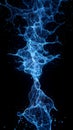 Abstract blue energy network flow, digital light wave, glowing particle connection, futuristic data stream, cosmic neural web Royalty Free Stock Photo