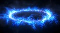 Abstract Blue Energy Oval Background Illustration Royalty Free Stock Photo
