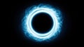 Abstract blue energy ring on a black background Royalty Free Stock Photo