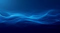 Abstract Blue Energy Waves with Particles Royalty Free Stock Photo