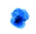 Abstract, blue explosion of fire against white background Royalty Free Stock Photo