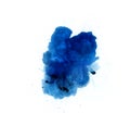 Abstract, blue explosion of fire against white background Royalty Free Stock Photo