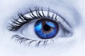 Abstraktné modrý oko 