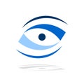 Abstract Blue Eye Shape Icon. Element for Design Royalty Free Stock Photo