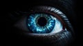 Abstract blue eye with space Royalty Free Stock Photo