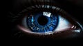 Abstract blue eye with space Royalty Free Stock Photo