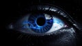 Abstract blue eye with space Royalty Free Stock Photo