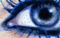 Abstract Blue Eye. Vector Royalty Free Stock Photo