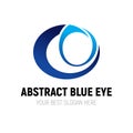 Abstract Blue Eye Logo Template Royalty Free Stock Photo