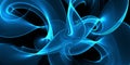 Abstract blue flame on a black background Royalty Free Stock Photo