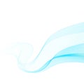 Abstract blue flowing wave line with a gradient on a white background. Eps 10 Royalty Free Stock Photo