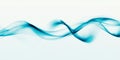 Abstract blue flowing wave representing dynamic digital energy and data communication in virtual space Royalty Free Stock Photo