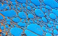 Abstract blue foam bubbles macro background Royalty Free Stock Photo