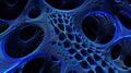 Abstract Blue Fractal Net Structure Background Royalty Free Stock Photo