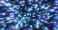 Abstract blue futuristic hi-tech energy particles dots and squares magical Royalty Free Stock Photo