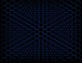Abstract Blue Futuristic Honeycomb Cell Pattern