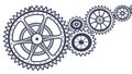 Abstract Blue Gear Wheel Design Element, vector design Generative AI Royalty Free Stock Photo
