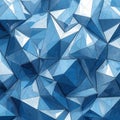 Abstract Blue Geometric Crystal Pattern Background Design For Wallpaper Or Backdrop Art Royalty Free Stock Photo