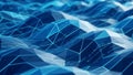 Abstract blue geometric digital network or data visualization background Royalty Free Stock Photo