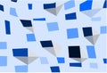 Abstract blue geometric mosaic shapes background vector illustration