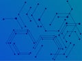 Abstract blue geometric network pattern with connected dots Royalty Free Stock Photo