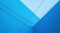 Minimalist Blue Abstract Geometric Design with Wires Angle Royalty Free Stock Photo
