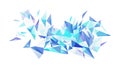 Abstract Blue Geometric Shards - Crystal Texture Background, vector design Generative AI Royalty Free Stock Photo