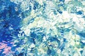 Abstract blue glass background. Rippled water in aquarium. Fresh water surface abstraction. Aqua blue shiny texture Royalty Free Stock Photo