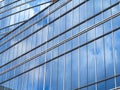 Abstract blue glass facade modern business center building Royalty Free Stock Photo