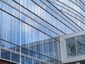 Abstract blue glass facade modern business center building Royalty Free Stock Photo
