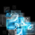 Abstract blue glass squares. Vector Royalty Free Stock Photo