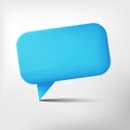Abstract blue glossy speech bubble Royalty Free Stock Photo