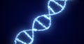 Abstract blue glowing energy spiral dna scientific futuristic Royalty Free Stock Photo