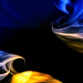 Abstract blue and gold fractal background