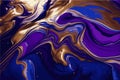 Abstract blue, gold and purple marble background. eps 10