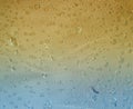 Abstract blue and gold water drops and bubbles Royalty Free Stock Photo