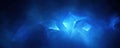 Abstract blue gradient background with flowing wave patterns