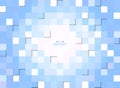 Abstract of blue gradient pixel square pattern background