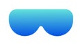 Abstract Blue Gradient Rounded Goggle Shape, vector design Generative AI Royalty Free Stock Photo